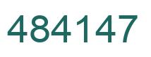 Number 484147 green image