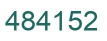 Number 484152 green image