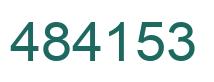 Number 484153 green image