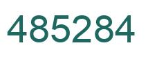Number 485284 green image