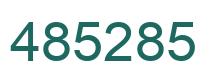 Number 485285 green image