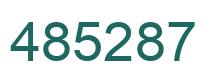 Number 485287 green image