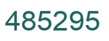Number 485295 green image