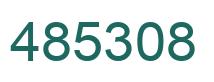Number 485308 green image