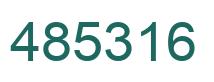 Number 485316 green image