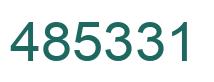 Number 485331 green image