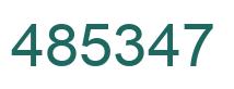 Number 485347 green image