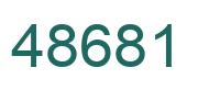 Number 48681 green image