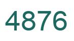Number 4876 green image