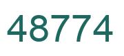 Number 48774 green image