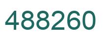 Number 488260 green image