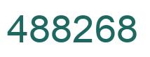 Number 488268 green image
