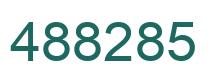 Number 488285 green image