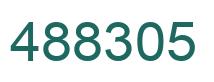Number 488305 green image