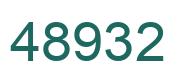 Number 48932 green image