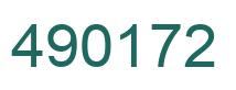Number 490172 green image