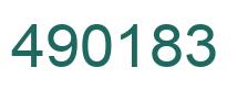 Number 490183 green image