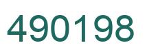 Number 490198 green image