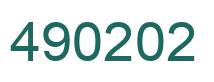 Number 490202 green image