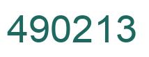Number 490213 green image
