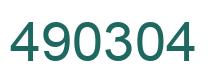 Number 490304 green image