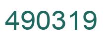 Number 490319 green image
