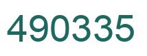 Number 490335 green image