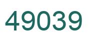 Number 49039 green image