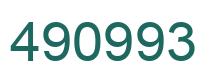 Number 490993 green image