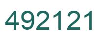 Number 492121 green image