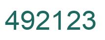 Número 492123 imagen verde