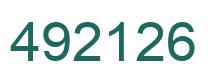 Number 492126 green image