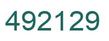 Number 492129 green image