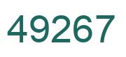 Number 49267 green image