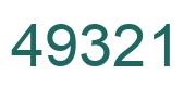 Number 49321 green image