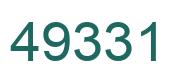Number 49331 green image