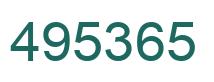 Number 495365 green image