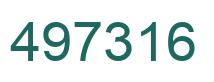 Number 497316 green image