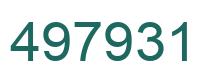 Number 497931 green image