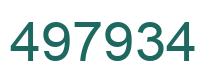 Number 497934 green image