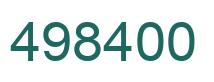 Number 498400 green image