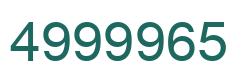 Número 4999965 imagen verde