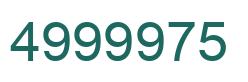 Number 4999975 green image