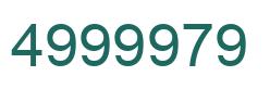 Number 4999979 green image