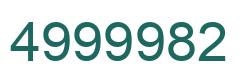 Number 4999982 green image