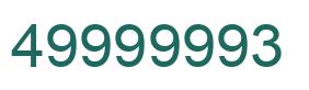 Number 49999993 green image