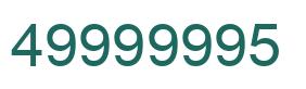 Number 49999995 green image