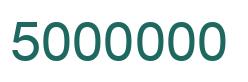 Number 5000000 green image