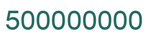 Number 500000000 green image