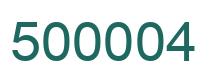 Número 500004 imagen verde